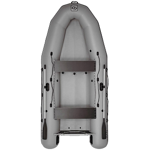 Лодка ПВХ Фрегат 390 FM Light Jet/L/S серая для хобби и пикника