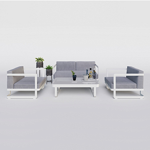 Лаунж зона Gardenini Villino White, садовая мебель