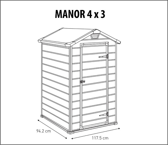 Пластиковый сарай Keter Manor 4x3 