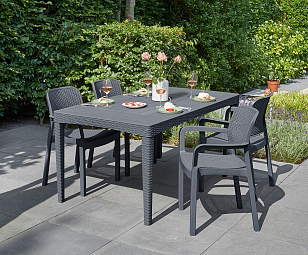 Стул Keter Samanna коричневый для дачи Стул Keter Samanna коричневый, садовая мебель