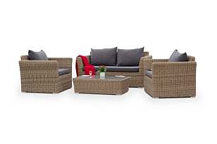 Лаунж зона 4SIS Капучино Сингл, цвет соломенный, садовая мебель