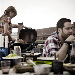 Гриль электрический Weber Q 1400, темно-серый для приготовления пищи Гриль электрический Weber Q 1400, темно-серый для сада