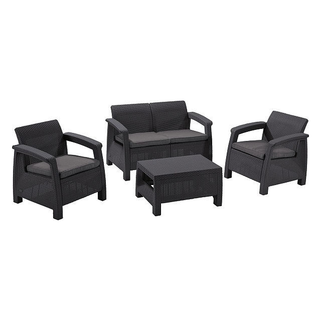 Лаунж зона Keter Corfu Set графит 