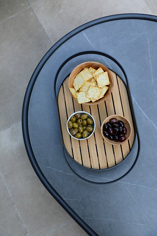 Лаунж зона (диван и парные столики) Brafritid Gotland антрацит/серый, алюминий, садовая мебель