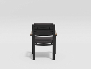 Обеденная зона Gardenini Calma 220 Карбон / Антрацит со стульями Bella, садовая мебель