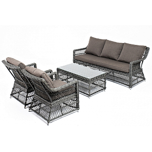 Лаунж зона 4SIS Гранд Латте, цвет графит для дачи Лаунж зона 4SIS Гранд Латте, цвет графит, садовая мебель