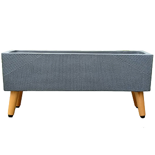 Кашпо Idealist Lite Урбан напольное прямоугольное с подставкой 58 Цвет: антрацит, уличное оборудование