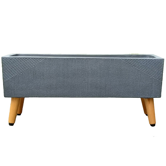 Кашпо Idealist Lite Урбан напольное прямоугольное с подставкой 58 Цвет: антрацит 