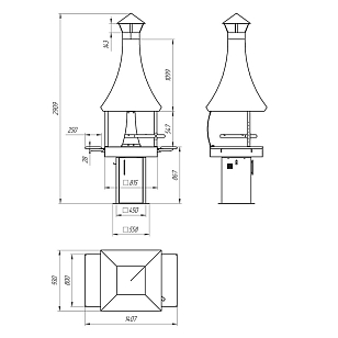 Дровяной гриль Hunter Smoker 210 для сада