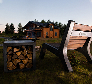 Дровница из бетона Concretika DR 45 для сада и загородного дома Дровница из бетона Concretika DR 45, уличное оборудование