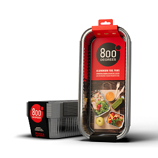 Алюминиевые поддоны 800 Degrees Foil Pans L-size, 10 шт для приготовления пищи Алюминиевые поддоны 800 Degrees Foil Pans L-size, 10 шт для сада