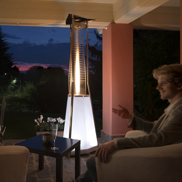 Уличный газовый обогреватель Siabs Kaliente LED с дистанционным управлением 