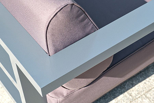 Кресло 4SIS Гранада, каркас темно-серый муар, ткань темно-серая 027, садовая мебель