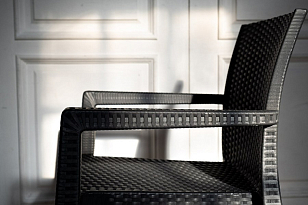 Обеденный комплект Modus темно-серый на 4 персоны для дачи Обеденный комплект Modus темно-серый на 4 персоны, садовая мебель