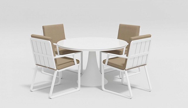 Стол Gardenini Vogle Round White 