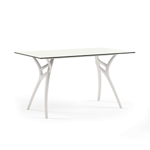 Стол прямоугольный Ivy-L Слоновая кость белая ножка 140 х 80, садовая мебель