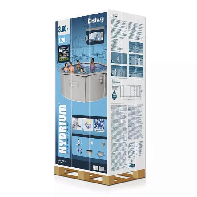 Бассейн каркасный Bestway Steel Pro Ø360 x 120 для серфинга