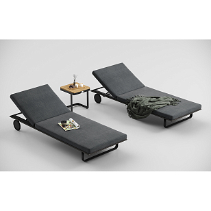 Шезлонг Gardenini Premium Hacienda Карбон / Темно-серый, садовая мебель