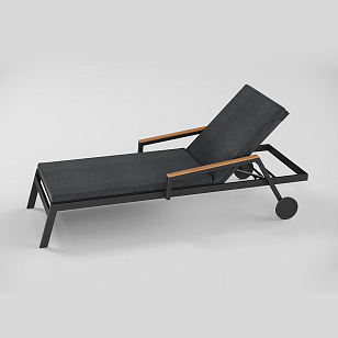 Шезлонг Gardenini Premium Sogno S Карбон / Темно-серый, садовая мебель