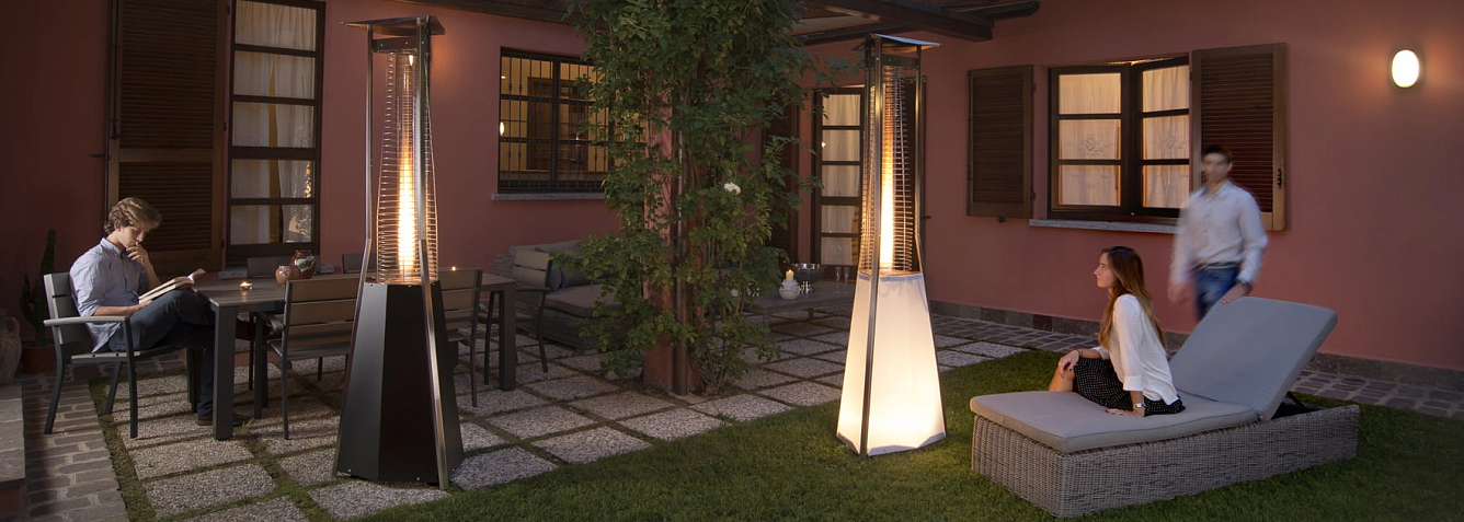 Уличный газовый обогреватель Siabs Kaliente LED с ручным управлением 