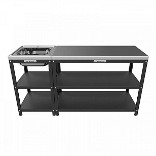 Стол разделочный Grillver Угловой с мойкой 500 для сада