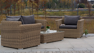 Лаунж зона 4SIS Капучино Сингл, цвет соломенный, садовая мебель