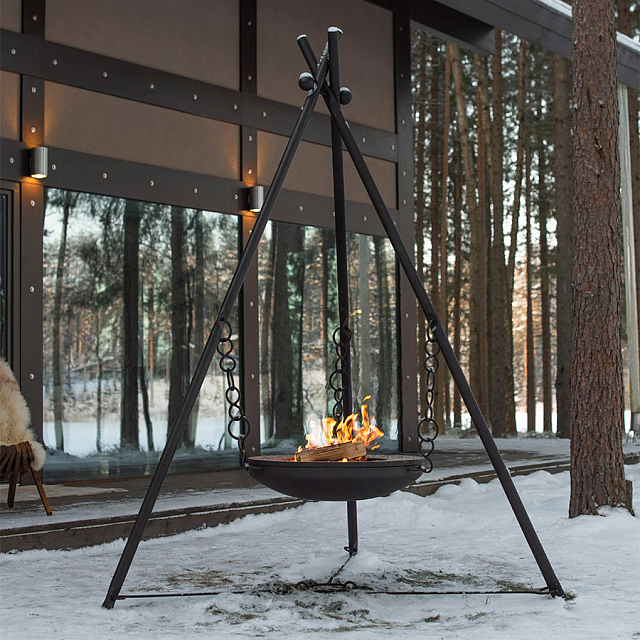 Чугунная чаша на треноге Concretika iron X80 