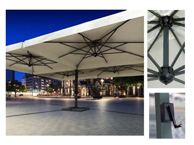 Зонт многокупольный для кафе Alu Poker 7070APO 