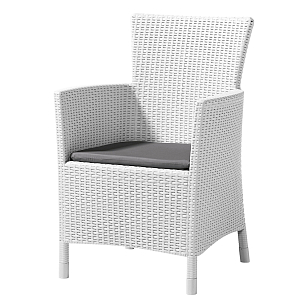 Кресло обеденное Keter Iowa белый для дачи Кресло обеденное Keter Iowa белый, садовая мебель