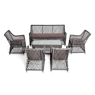 Лаунж-зона 4SIS Асти на 6 персон, цвет графит, садовая мебель