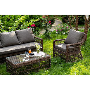 Лаунж зона 4SIS Гранд Латте, цвет коричневый для дачи Лаунж зона 4SIS Гранд Латте, цвет коричневый, садовая мебель