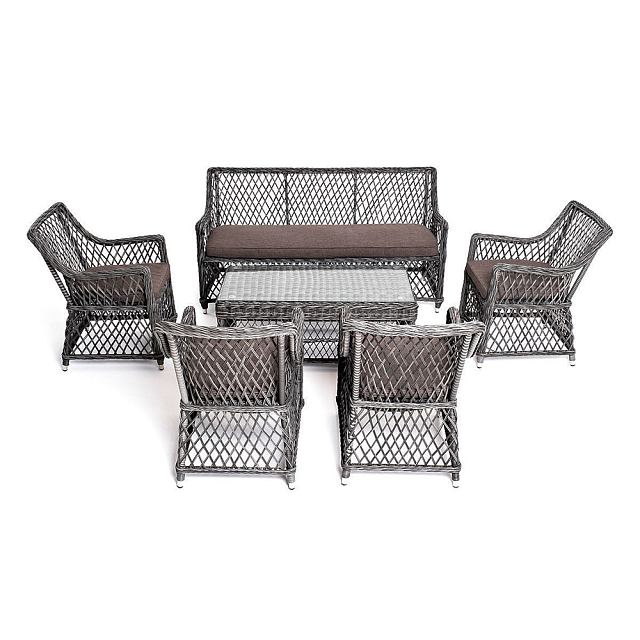 Лаунж-зона 4SIS Асти на 6 персон, цвет графит 