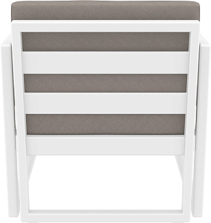 Кресло Siesta Contract Mykonos Цвет: белый, светло-коричневый для дачи Кресло Siesta Contract Mykonos Цвет: белый, светло-коричневый, садовая мебель