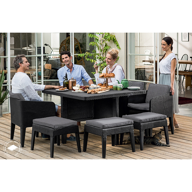 Обеденная группа Keter Columbia 9 set графит 