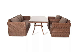 Обеденная группа 4SIS Моккачино, цвет коричневый, садовая мебель