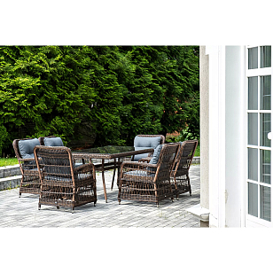 Обеденная группа 4SIS Цесена Цвет: коричневый, садовая мебель