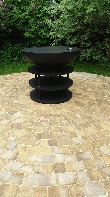 Гриль-очаг Elbrus Home Камчатка Max Ø100 (Термостойкая эмаль, с дверцами)