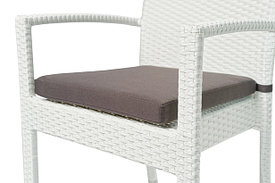 Плетеный стул Joygarden Milano белый для дачи Плетеный стул Joygarden Milano белый, садовая мебель