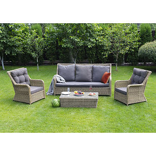 Лаунж зона 4SIS Гляссе, цвет соломенный, садовая мебель