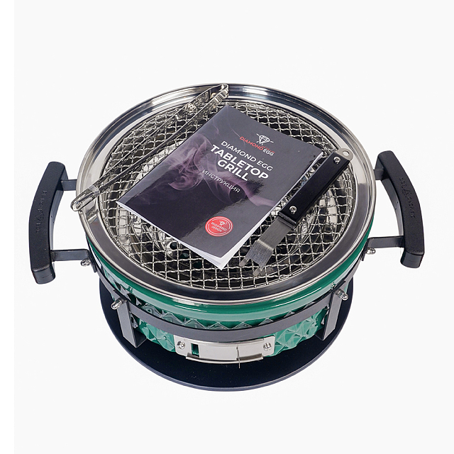 Настольный керамический гриль Diamond Egg Tabletop Grill Цвет: зеленый