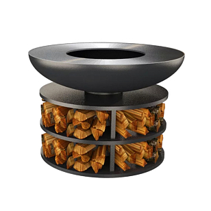 Гриль-очаг Elbrus Home Камчатка Max Ø100 (Термостойкая эмаль, без дверей) для сада