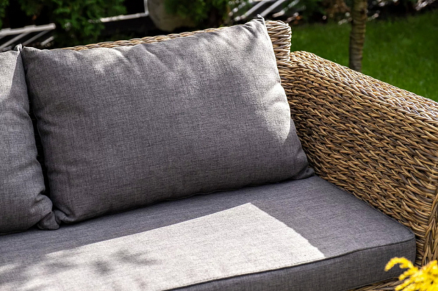 Диван 4SIS Капучино двухместный (гиацинт) Цвет: соломенный 