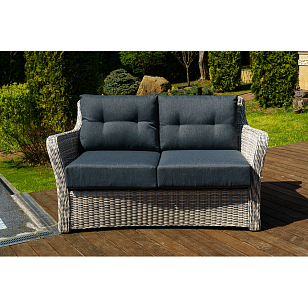 Диван двухместный Lite Venezia Цвет: серый, садовая мебель