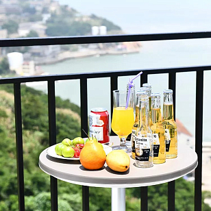 Стол мини-бар пластиковый Tagliamento Belle тортора, садовая мебель