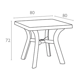 Стол обеденный Siesta Contract Viva Цвет: зеленый, садовая мебель