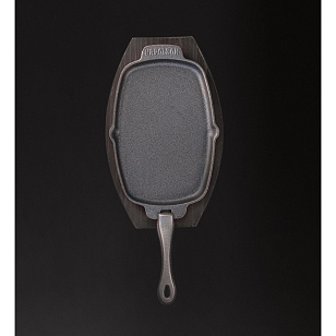 Чугунная сковорода со съемной ручкой Napoleon (прямоугольная) для сада