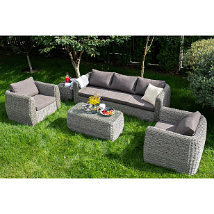 Лаунж-зона 4SIS Кальяри (гиацинт), цвет серый, садовая мебель