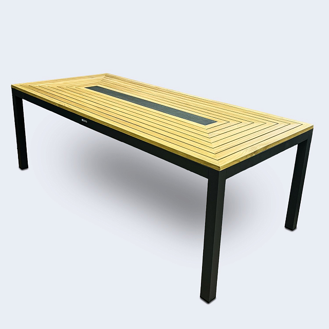 Стол Ideal Patio Egmont 220 Цвет: темно-серый, натуральный 