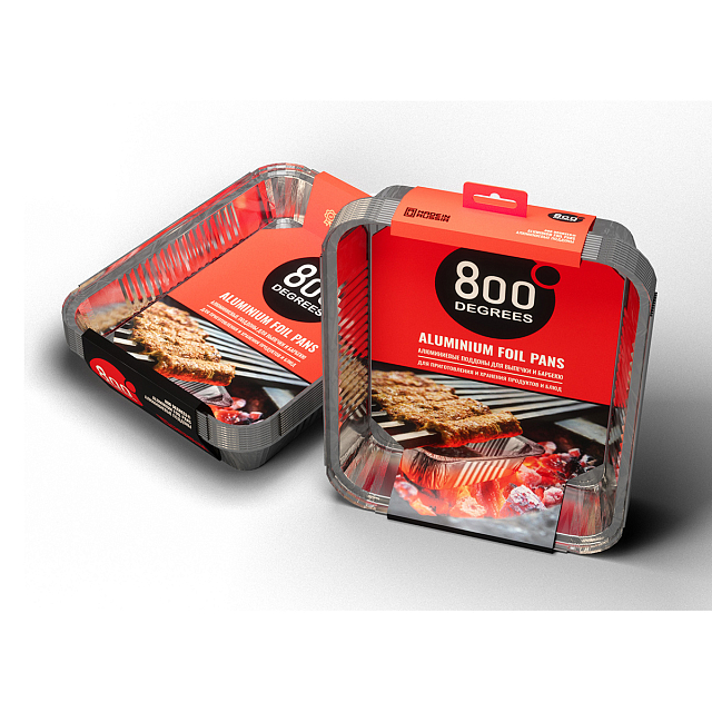 Алюминиевые поддоны 800 Degrees Foil Pans XL-size, 10 шт