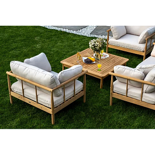 Диванная группа из тика Joygarden Bungalow для дачи Диванная группа из тика Joygarden Bungalow, садовая мебель